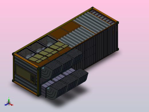集装箱式负载箱正等轴测缩略图