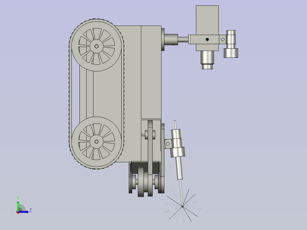 污水管道清洁器左视图