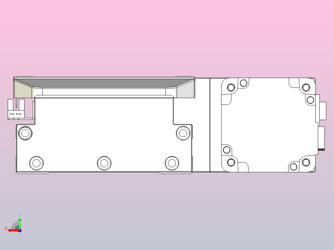 滚珠丝杠直线轴内置导轨TPA-GCR-150-2010C-L650-MR-M75-N3后视图