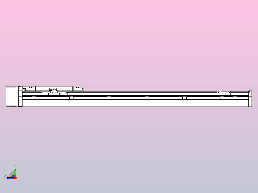 滚珠丝杠直线轴内置导轨TPA-GCR-150-2010C-L650-MR-M75-N3右视图