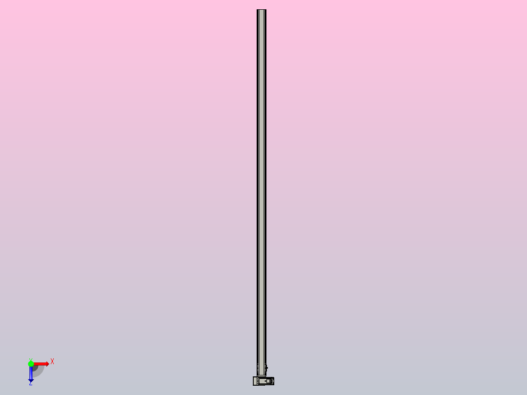 皮带直线轴半封闭可选导轨TPA-HNB-65S-90-L2600-LU-Y-P10-N3俯视图
