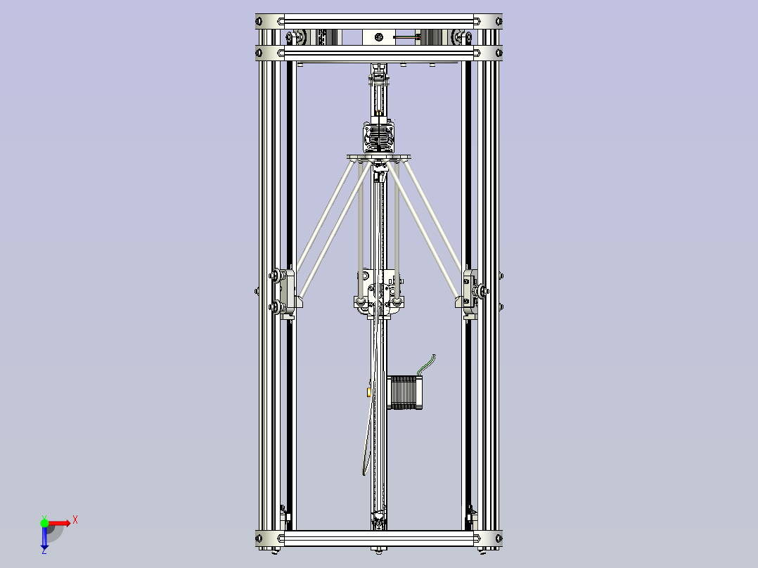 kossel800 3D打印机全套完整模型图俯视图