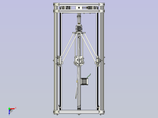 kossel800 3D打印机全套完整模型图俯视缩略图