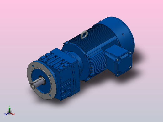 RF27法兰轴伸式安装斜齿轮减速机RF27-Y1.1-4P-90S-M1-0°-Φ160