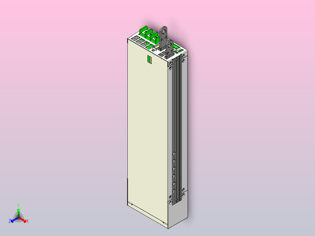 明纬开关电源适配器变压器RSP-1600-12正等轴测图