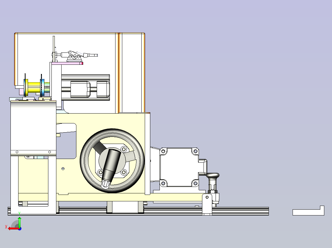 连接器折弯机设备3D图模型后视图