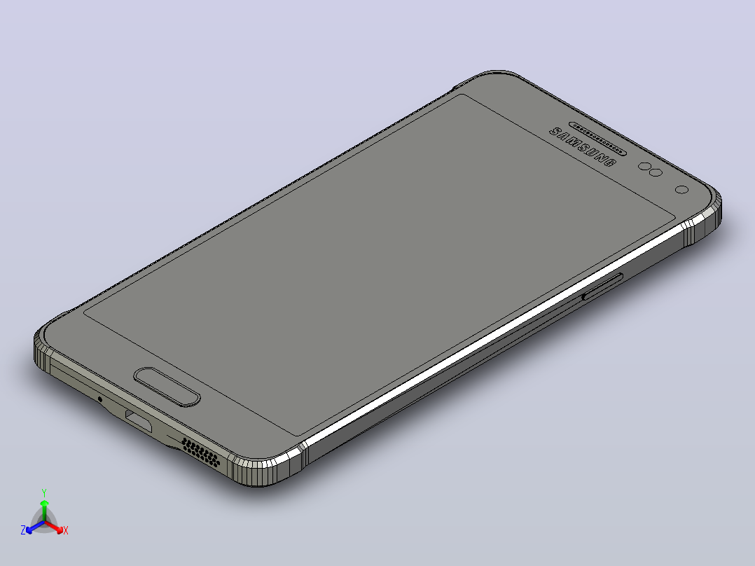 三星galaxy alpha 16正等轴测图