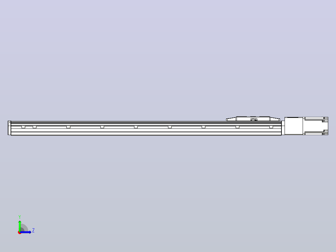 滚珠丝杠直线轴内置导轨TPA-GCR-150-2010C-L950-M-M75-N3左视图