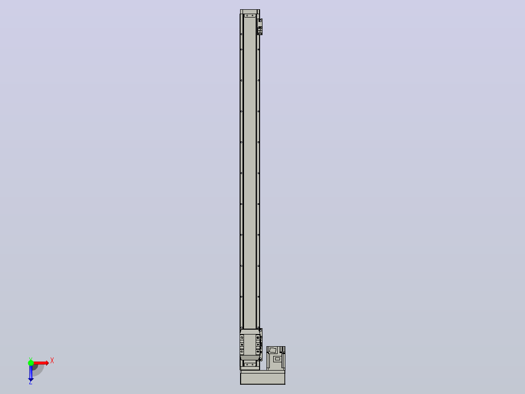 滚珠丝杠直线轴内置导轨TPA-GCR-65-1610C-L1000-ML-M40-N3俯视图