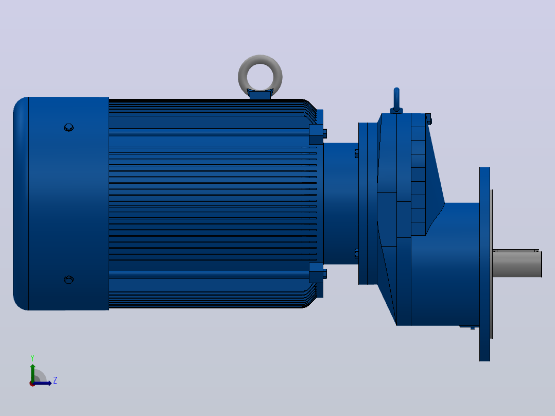 RXF87法兰轴伸式安装斜齿轮减速机RX87-Y15-4P-160L-M1-0°-Φ300左视图