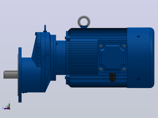 RXF87法兰轴伸式安装斜齿轮减速机RX87-Y15-4P-160L-M1-0°-Φ300右视缩略图