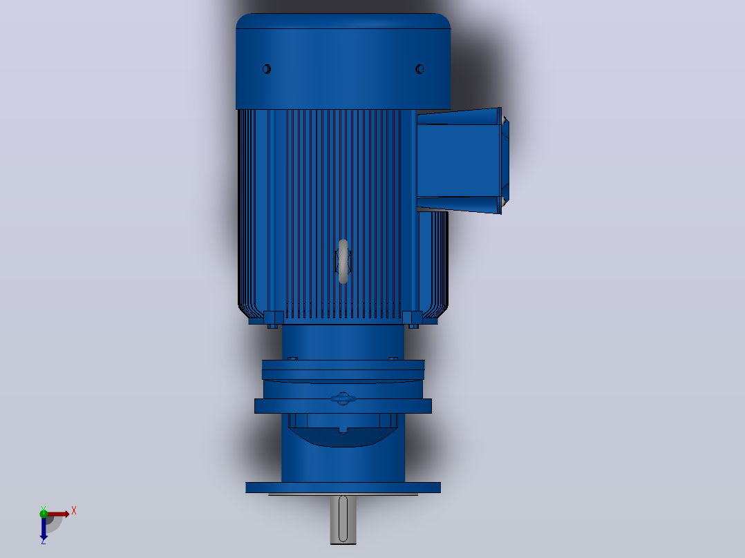 RXF87法兰轴伸式安装斜齿轮减速机RX87-Y15-4P-160L-M1-0°-Φ300俯视图