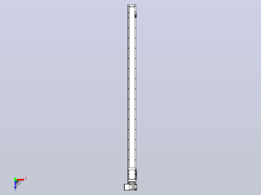 机器人皮带驱动直线轴TPA-GCB-80-P60-L1550-LU-M20-N3俯视图
