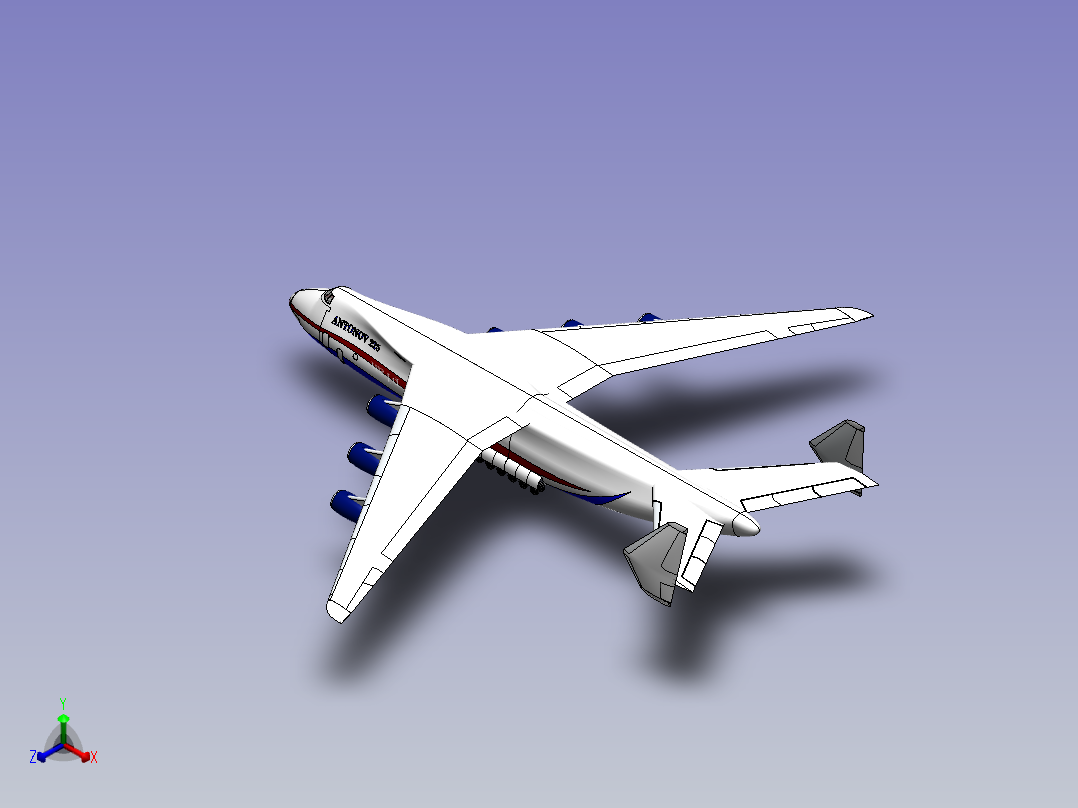 AN-225 安-225运输机正等轴测图