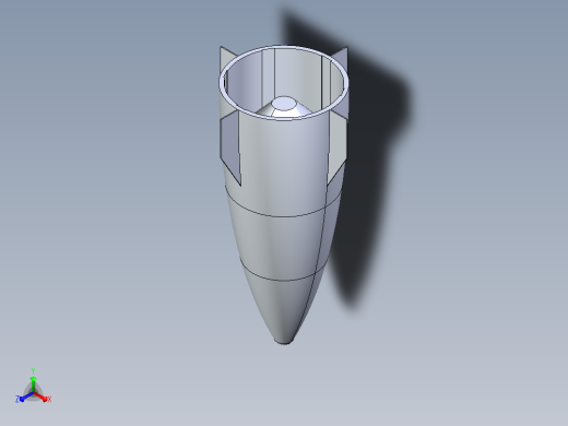 火箭弹射结构3D图