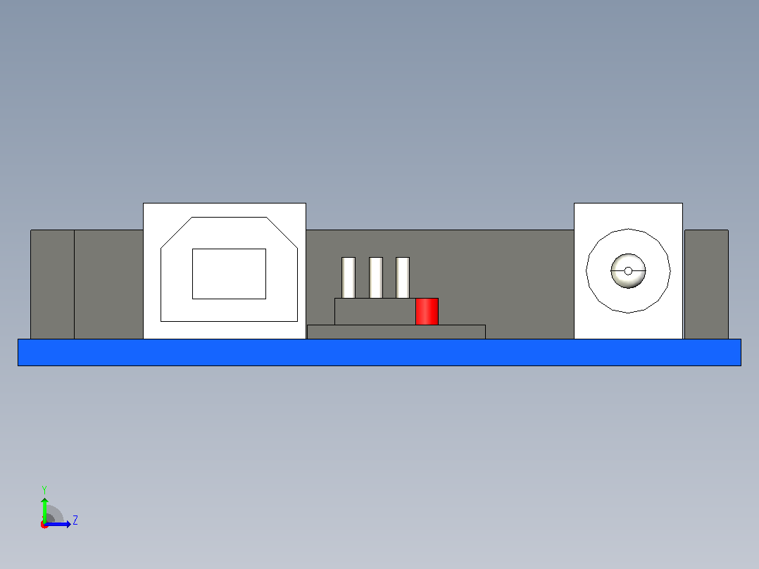 arduino mega左视图