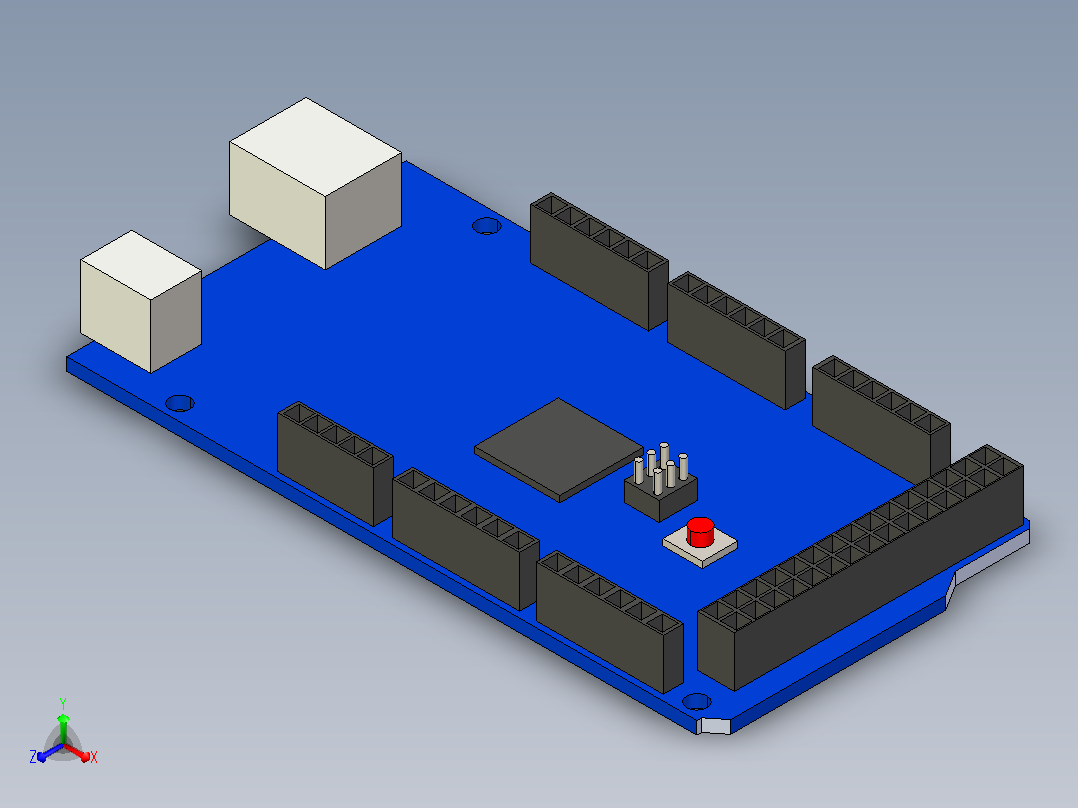 arduino mega正等轴测图