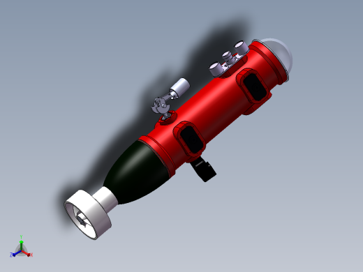 带 GoPro 的 ROV 模型正等轴测缩略图