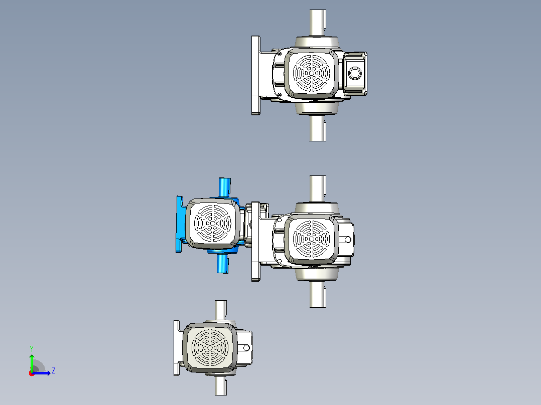 蜗轮马达0.1 kW SV SHY (B) -RT三菱电机左视图