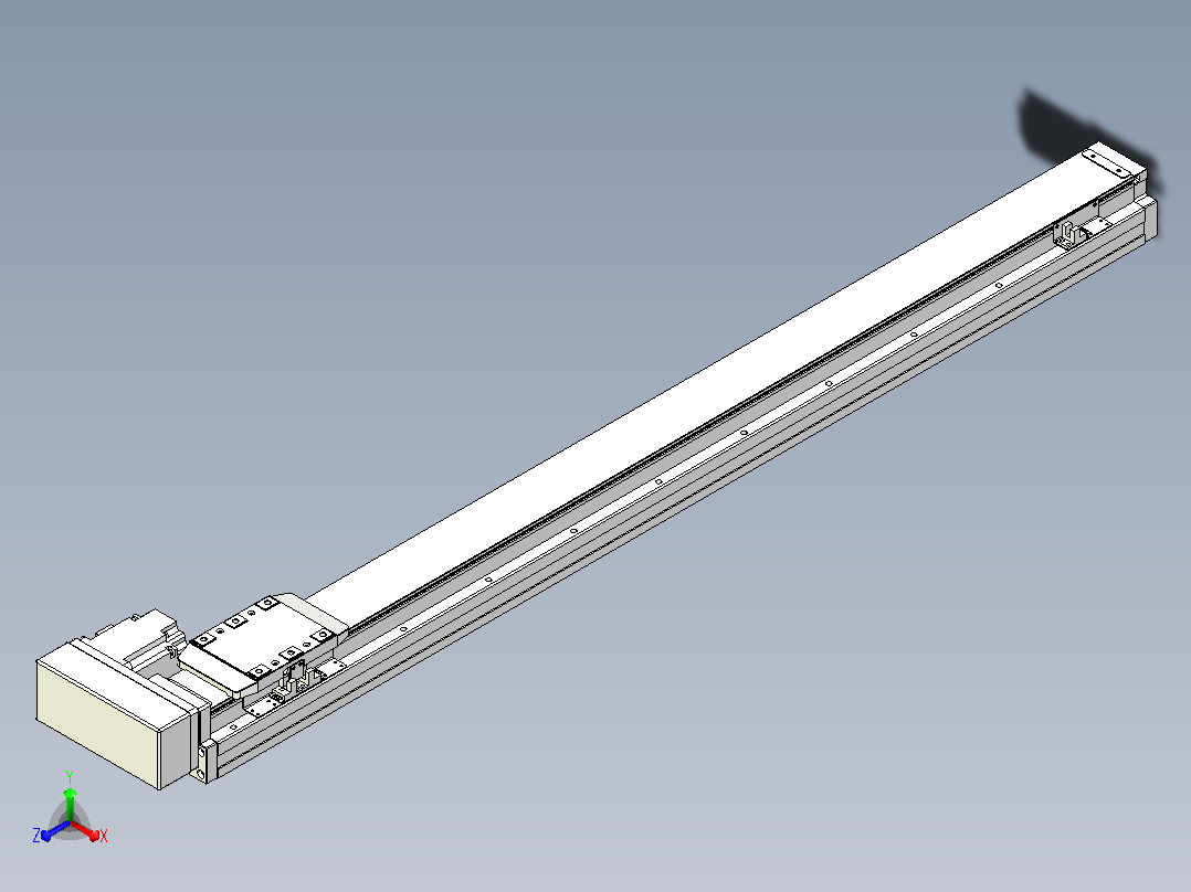 滚珠丝杠直线轴内置导轨TPA-GCR-80-1610C-L900-MR-M20-N3主视图