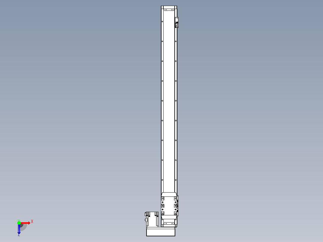 滚珠丝杠直线轴内置导轨TPA-GCR-80-1610C-L900-MR-M20-N3俯视图