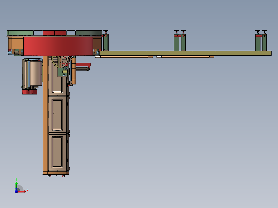 在线式缠绕膜机自动覆膜缠绕机sw16前视图