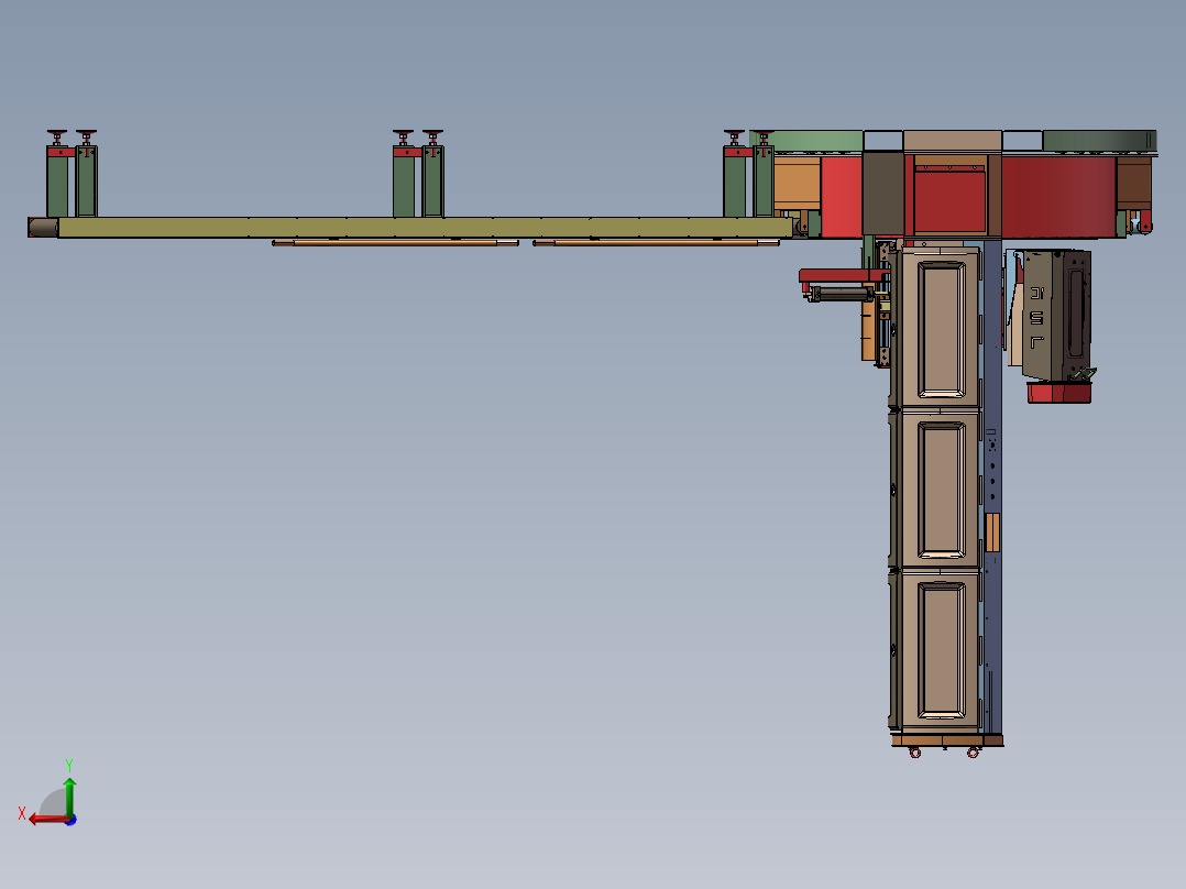 在线式缠绕膜机自动覆膜缠绕机sw16后视图