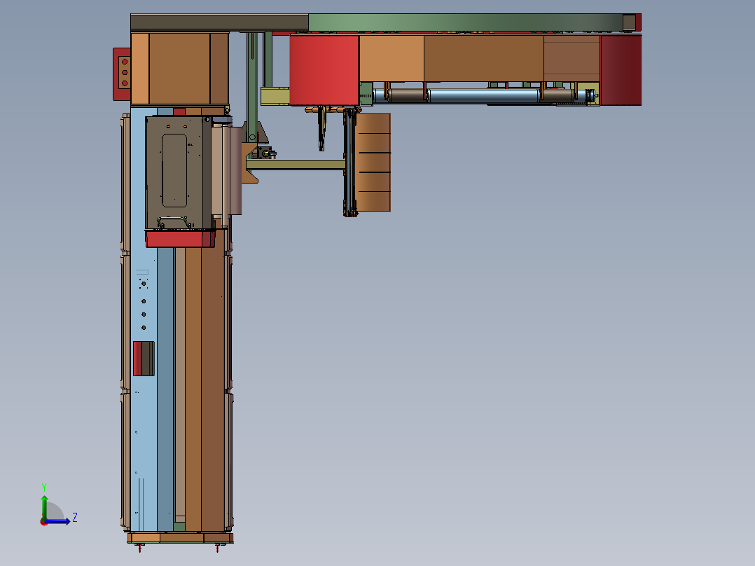 在线式缠绕膜机自动覆膜缠绕机sw16左视图