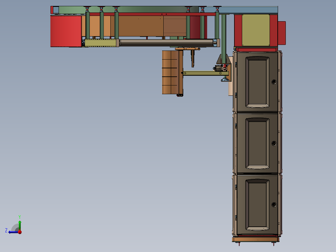 在线式缠绕膜机自动覆膜缠绕机sw16右视图