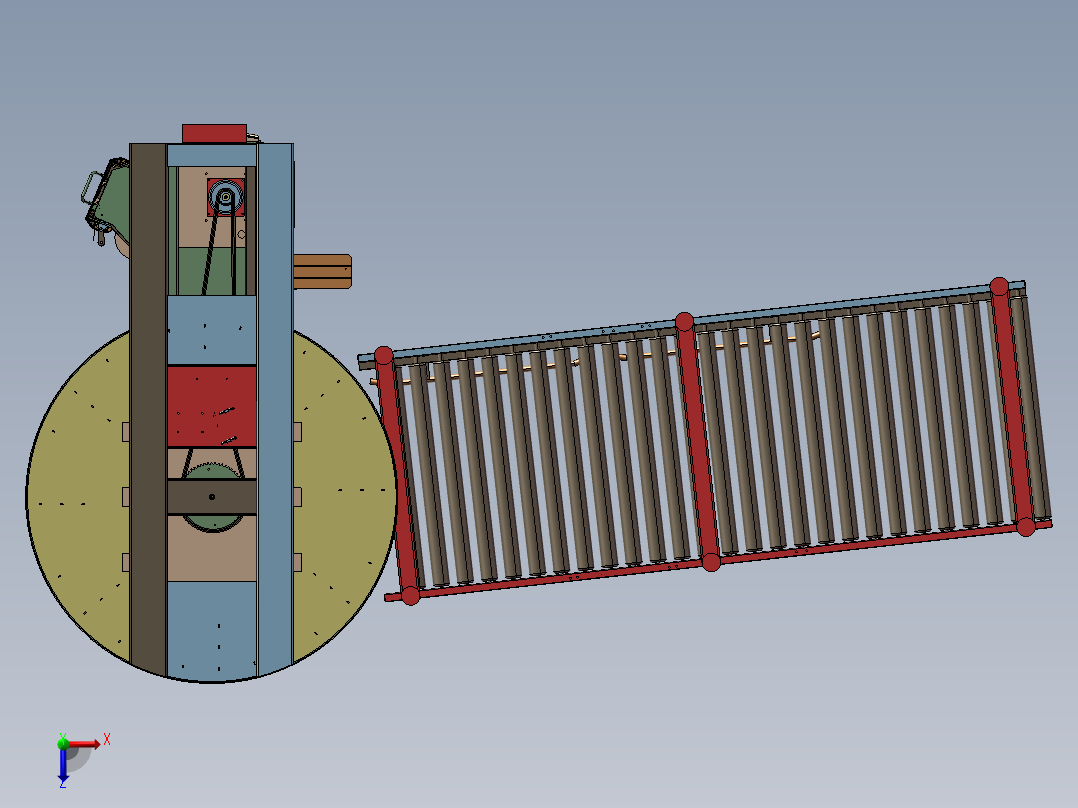 在线式缠绕膜机自动覆膜缠绕机sw16俯视图