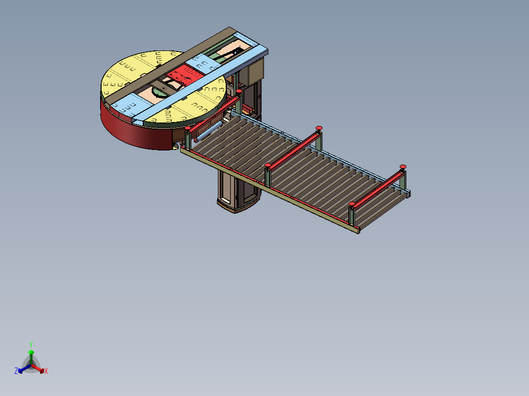 在线式缠绕膜机自动覆膜缠绕机sw16正等轴测图