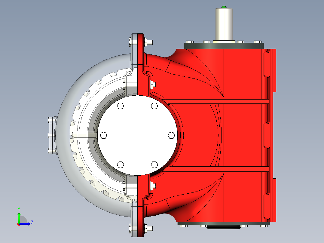 单级蜗轮蜗杆减速器3D图纸 INVENTOR 附工程图左视图