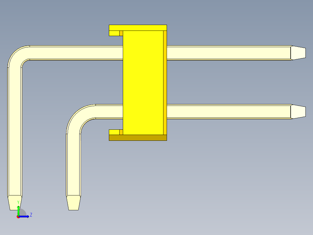 彩色公排针 100mil 2.54mm 系列-DS1022_yellow_2x17p_100mil_TypeD_rev1.0左视图
