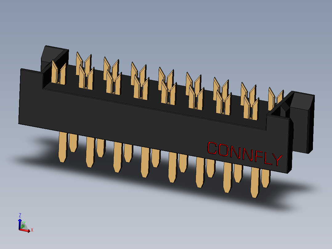 FDC-16 ( DS1018-2.54-16S )主视图