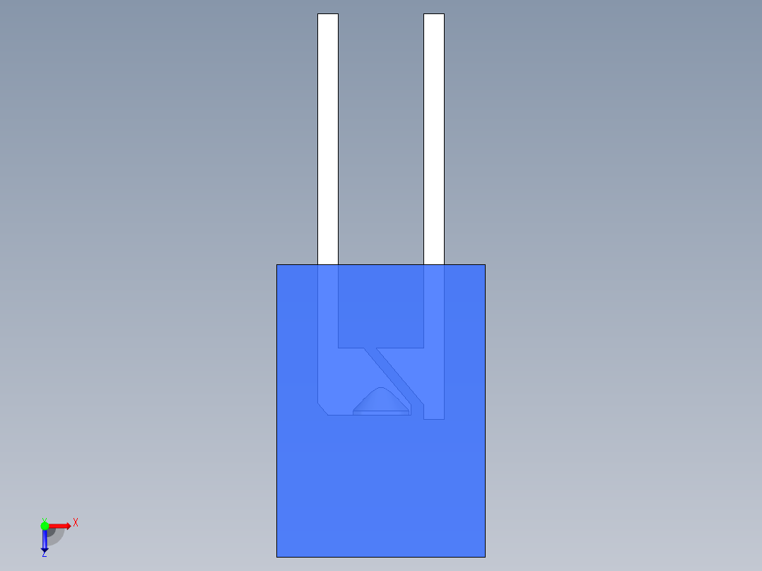 LED_Rectangular_Blue_2x5x7mm俯视图