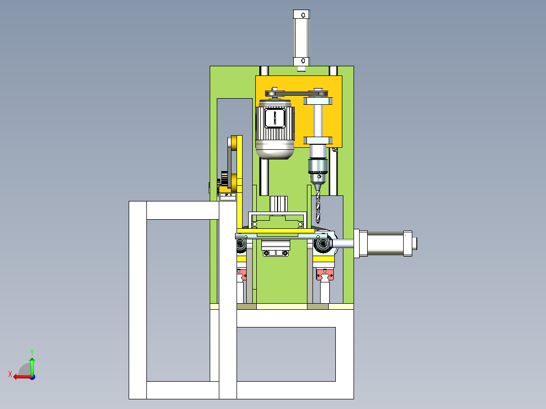 自动钻孔机后视图