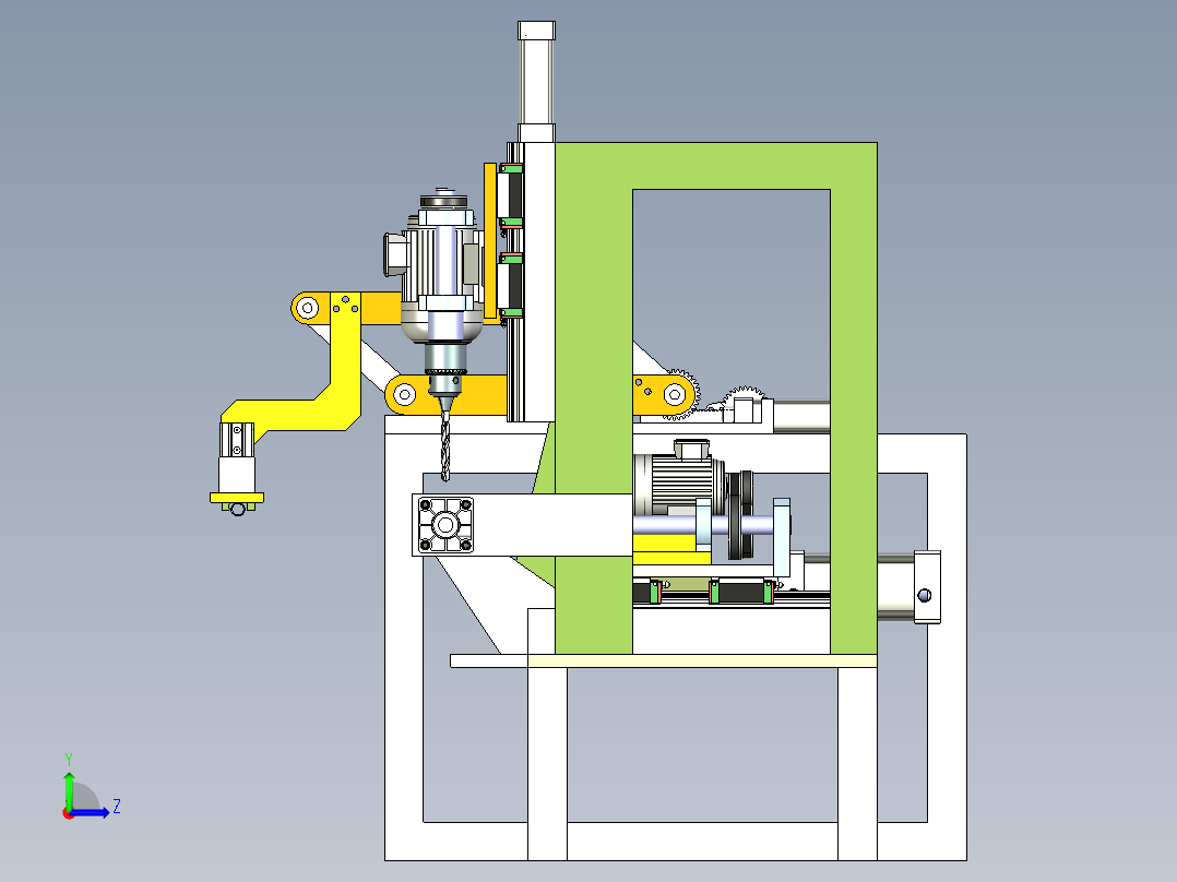 自动钻孔机左视图