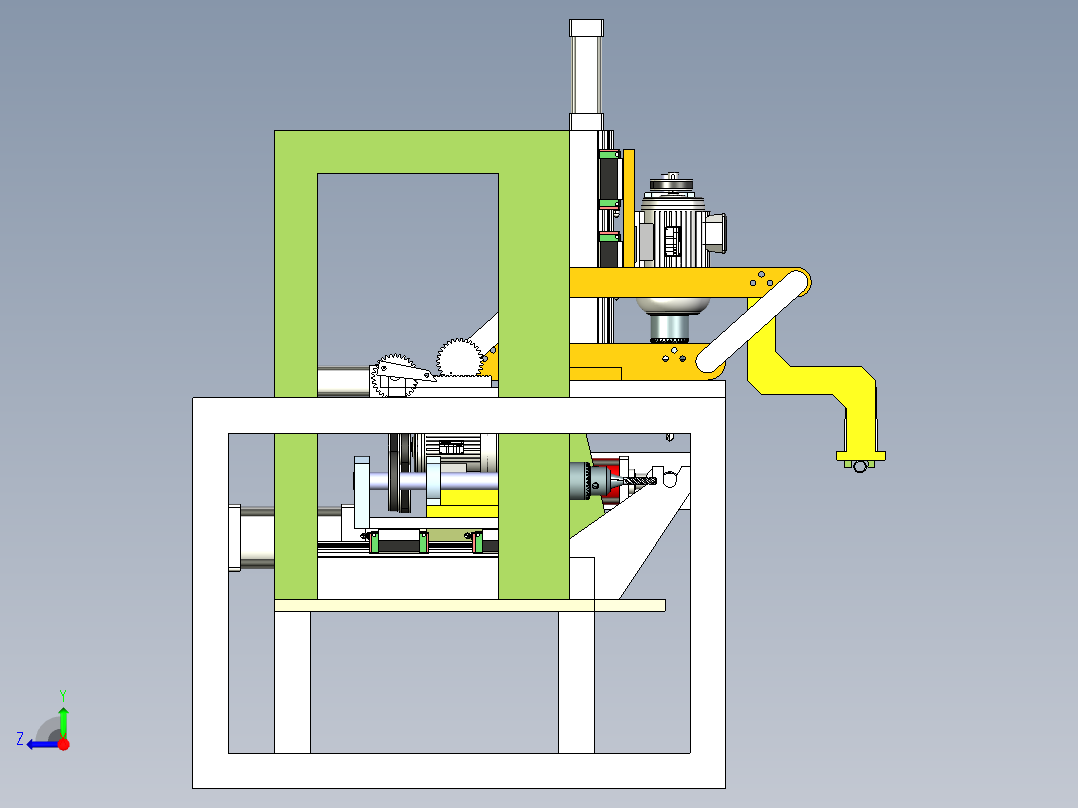 自动钻孔机右视图