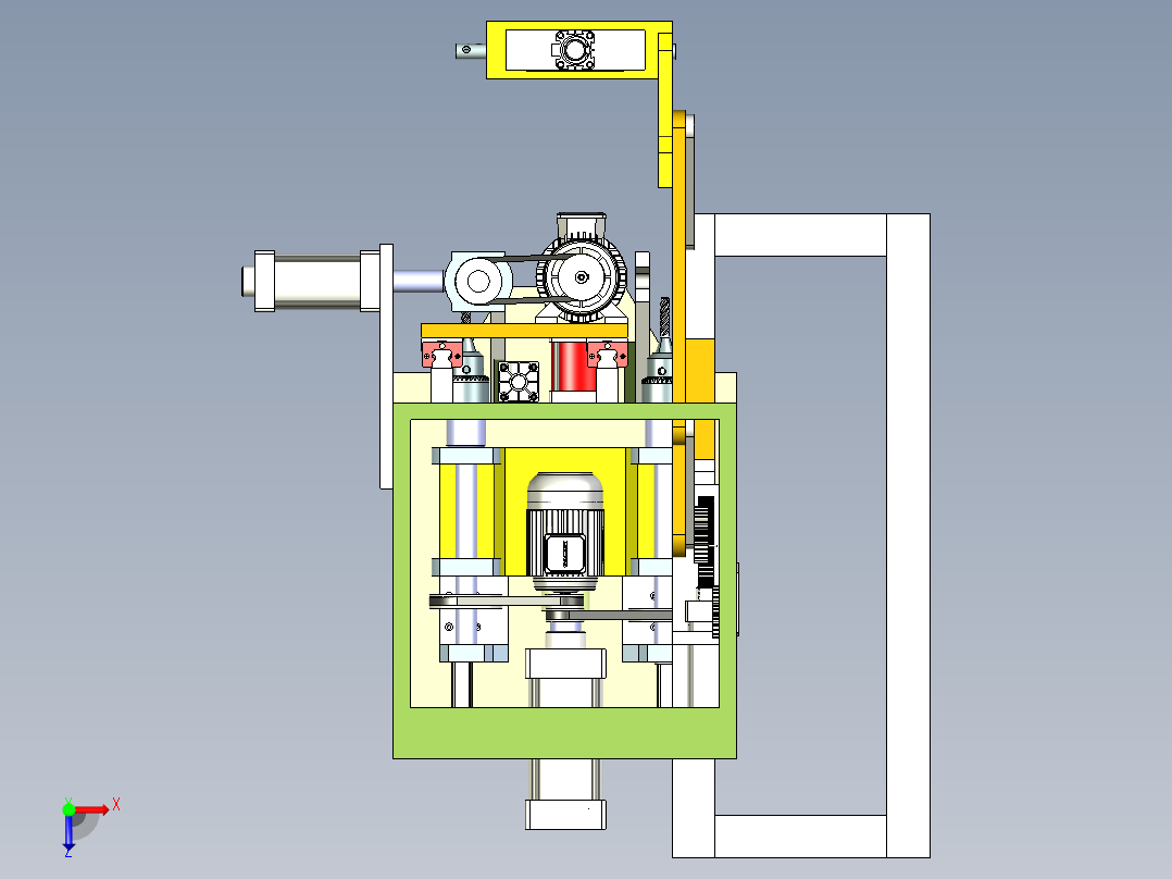 自动钻孔机俯视图