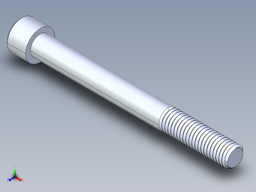 粗螺纹 SHCS 螺钉-SHCS 0.5.x13x5.STEP