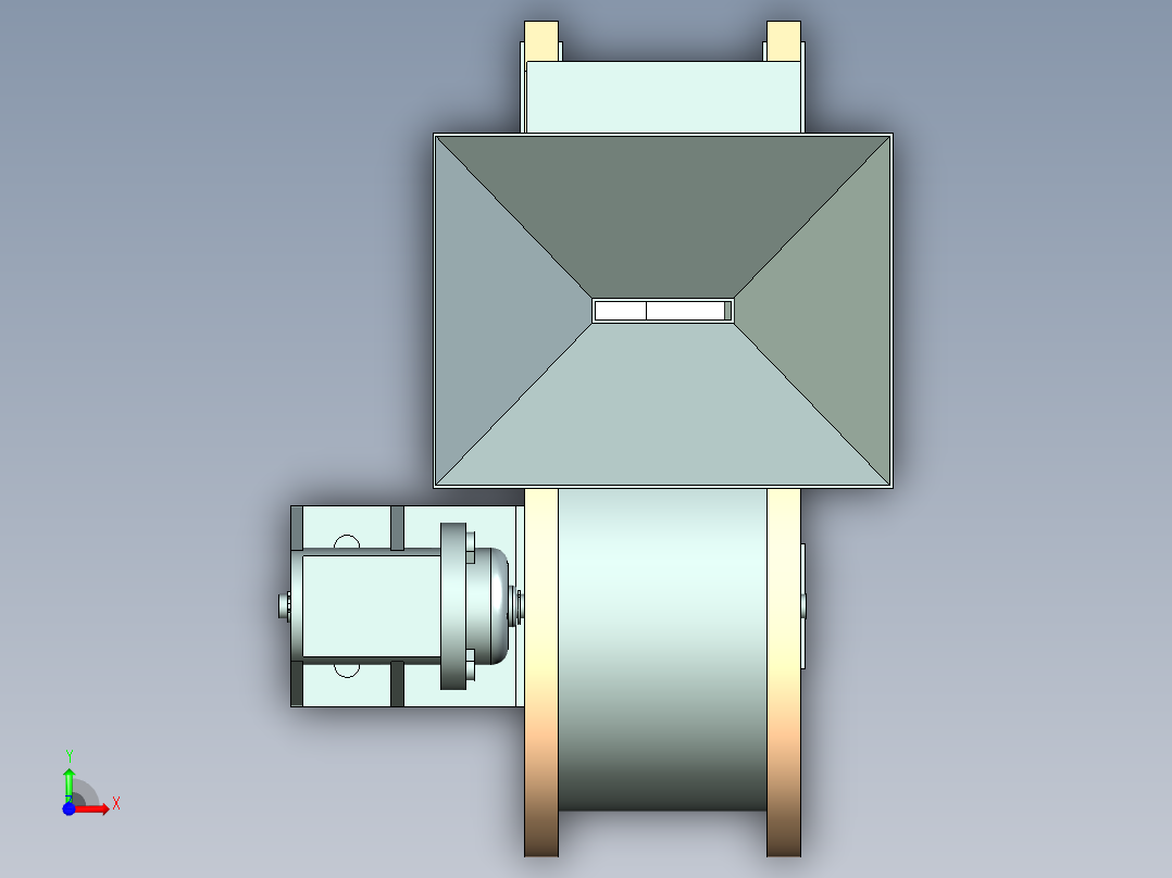 农用风车稻谷筛选机前视图