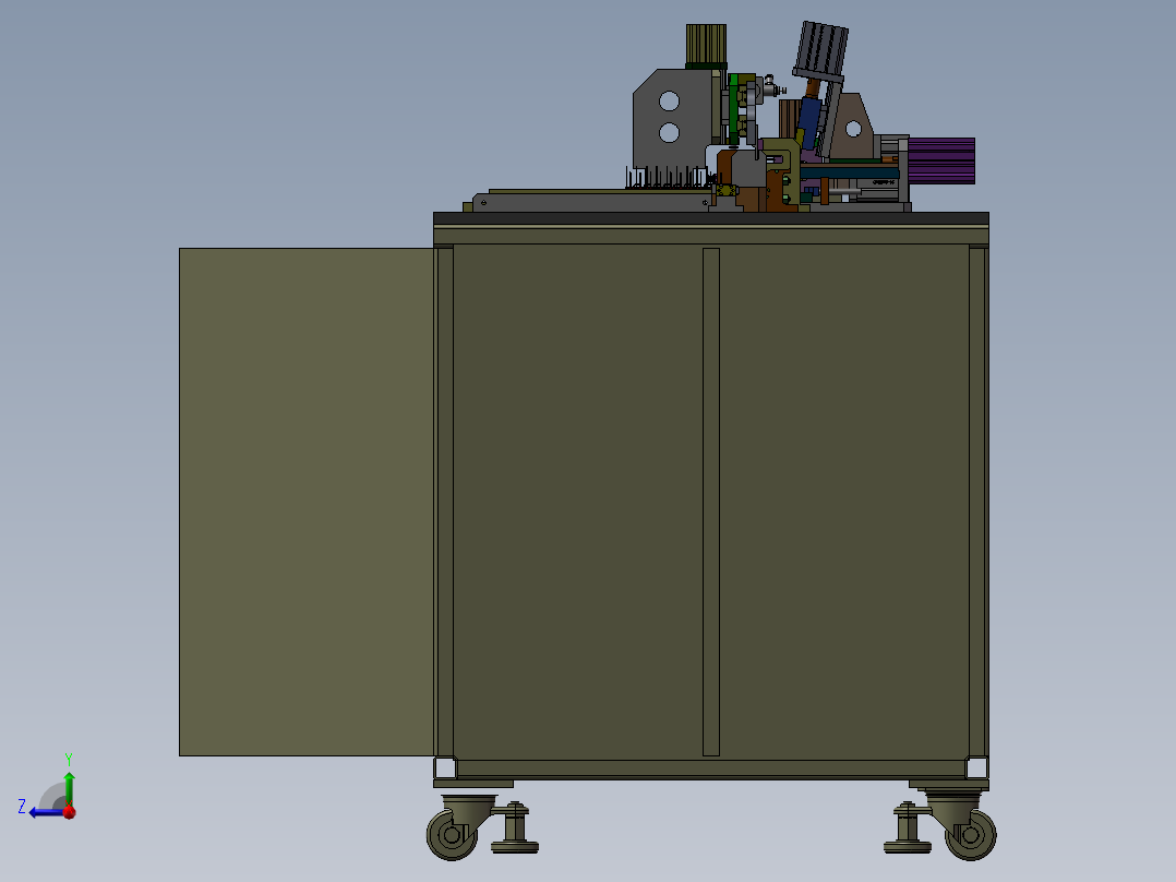 SPM7折脚机器右视图