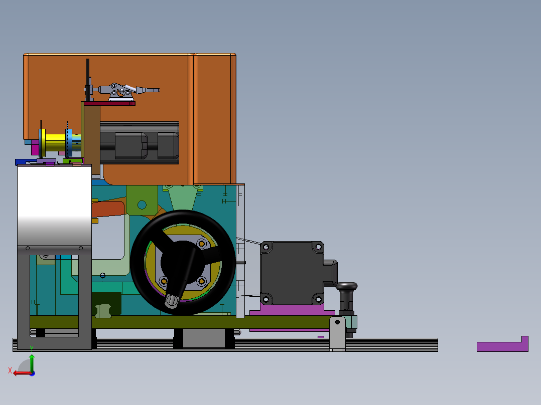 连接器折弯机后视图