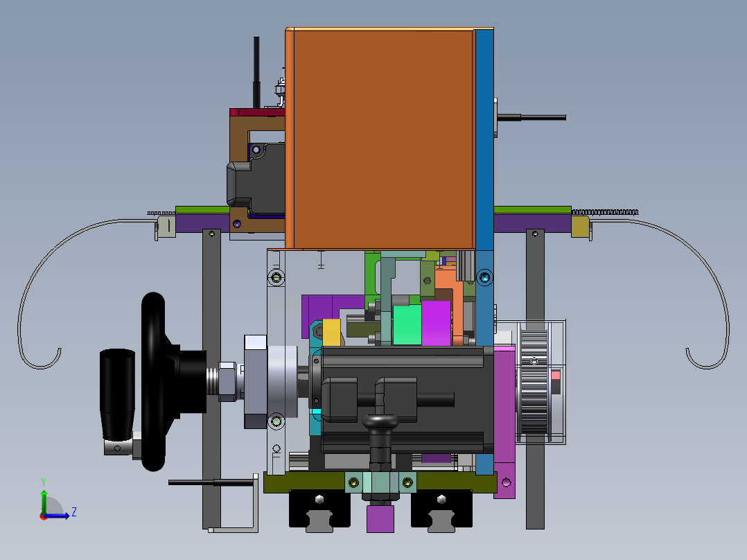 连接器折弯机左视图