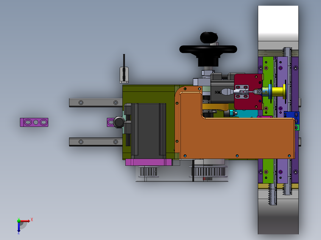 连接器折弯机俯视图