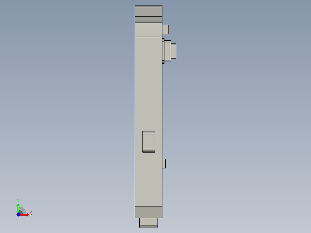 基恩士PS-T0_kc图纸模型前视图