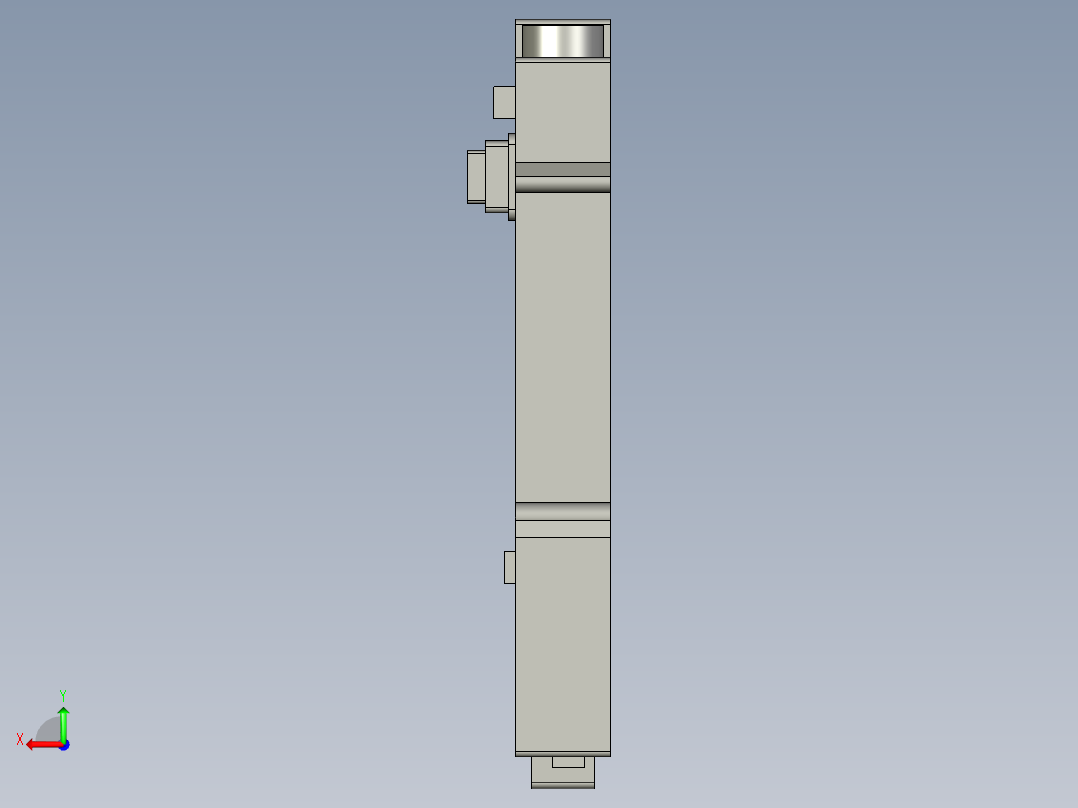 基恩士PS-T0_kc图纸模型后视图