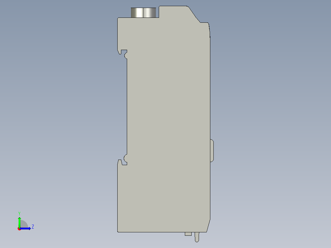 基恩士PS-T0_kc图纸模型左视图