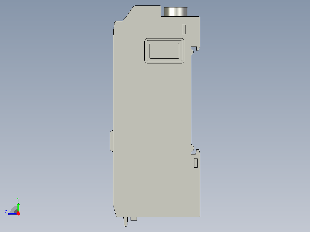 基恩士PS-T0_kc图纸模型右视图
