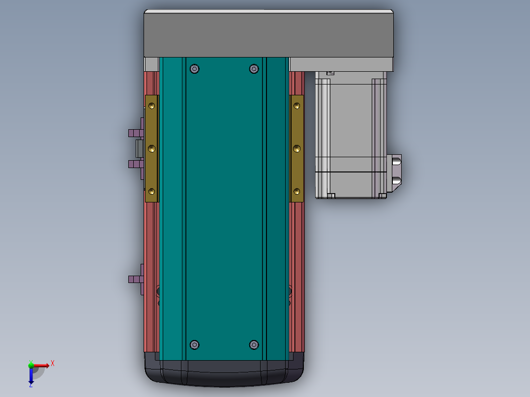 MTH丝杆半封闭模组MTH13-BR-60俯视图